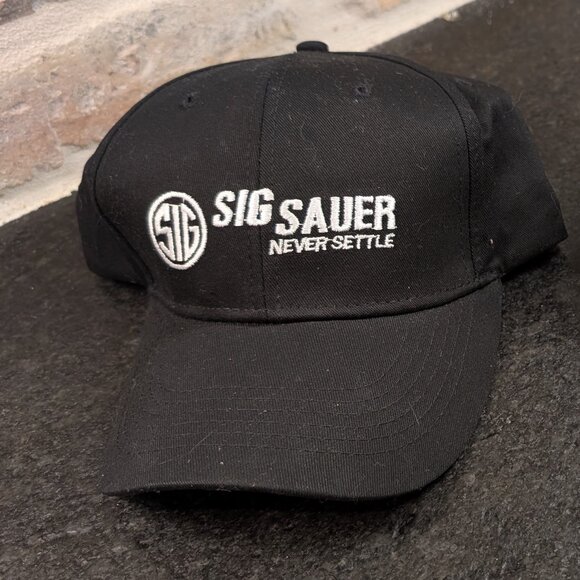(2) NEW Ball Caps - BLACK SIG SAUER & BROWN HORANDY - Hook Loop Strap - Picture 2 of 13